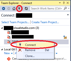 Łączenie Visual Studio ze zdalnym projektem VS Online