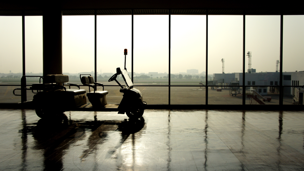 Golf cart at airport